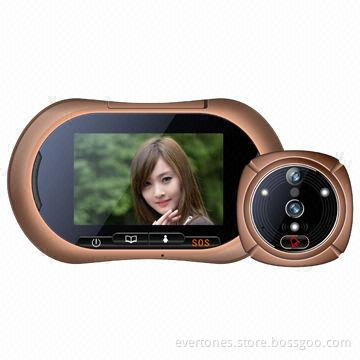 Smart peephole viewer with photo shooting, video recording, SOS and MMS function
